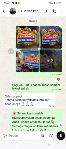 Testimonial Papan Bunga Pernikahan margamekar