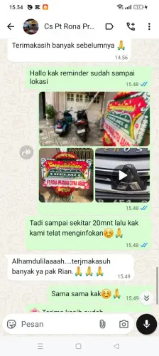 Testimonial Papan Bunga margamekar